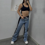 Ihoov Unique Patchwork Denim Pants for Women