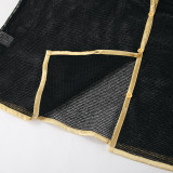 Contrast Trim Mesh Casual Shirt and Shorts Set