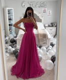 Gilded Spaghetti Strap Maxi Dress