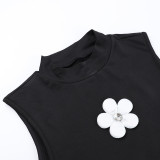 Floral High-Neck Dress