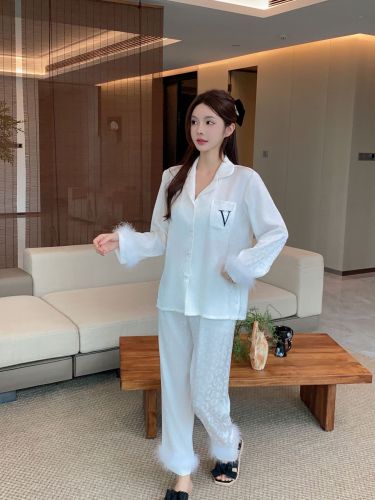 Luxury Feather Silk Sleepwear for Women