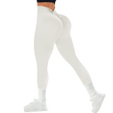 Seamless High-Waist Ribbed Yoga Pants for Women