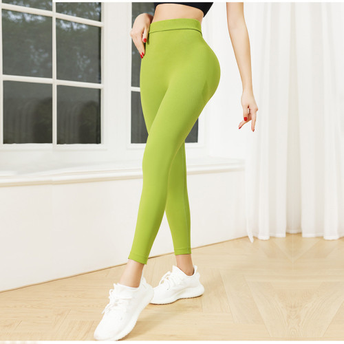 green peach hip fitness running tight trousers women's yoga pants sports
