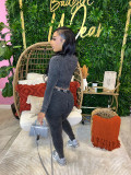 Ribbed Stretch Long Sleeve Bodysuit Set