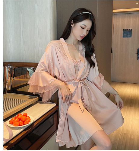 Silk Breathable Cami Nightgown Set