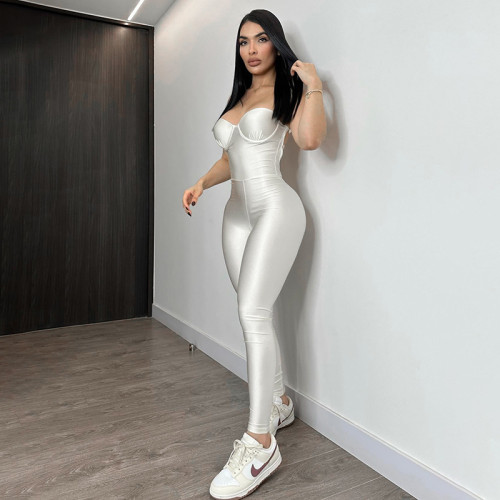 Strapless Bodycon Sexy Backless Jumpsuit