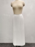 leeveless Top & Pleated Midi Skirt Summer Set for Women