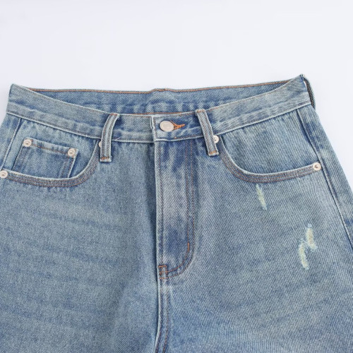 Chic Wide-Leg Denim Trousers