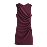 Fashionable Ruffled Detail Short Dress