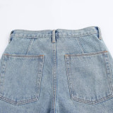 Chic Wide-Leg Denim Trousers