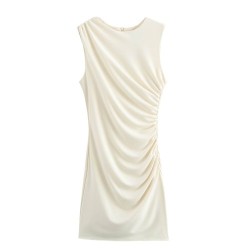 Fashionable Ruffled Detail Short Dress