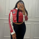 Vintage Floral Long Sleeve Baseball Jacket