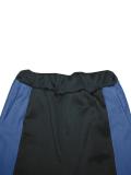 Women Fall/Winter Denim Patchwork Jacket Trousers Two Piece Set