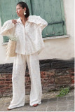 Fashionable Floral Jacquard Two-Piece Set