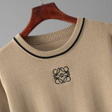 Round Neck Sweater & Relaxed Knit Joggers Knit Set