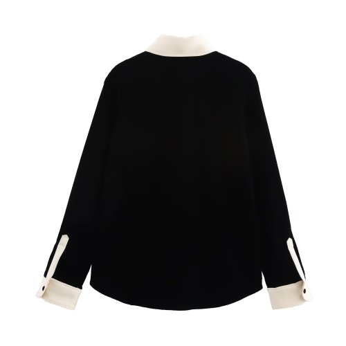 Chic Velvet Patchwork Shirt & Velvet Pants Set for Women