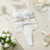 bordelle Lace Embroidered Sheer Cut-Out Lingerie with Straps