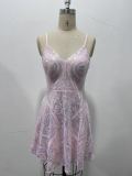 Sequin Beaded Mini Dress