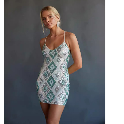 Sparkling Sexy Sequined Party Dress Mini Dress