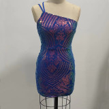 Shoulder Trending Homecoming Sequin for Mini Bodycon Dress Women