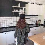 Camouflage Oversized Denim Jacket