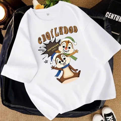 Summer Casual Couple's Cotton T-Shirt for Women