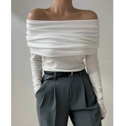 Off-Shoulder Knit Sweater Dress for Women