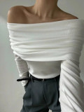 Off-Shoulder Knit Sweater Dress for Women
