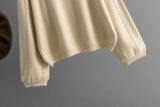IHOOV Knit Polo Chic Sweater Top Womens Loose Maxi Dress Set Two piece Set