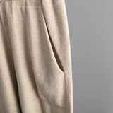 Casual Knit Polo Neck Sweater Set Two-Piece