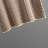 Knitted Polo Collar Skirt Set