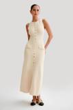 Sleeveless Round Neck Bodycon Knit Dress
