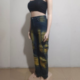 Straight-Leg Cargo Jeans with Multi-Pockets