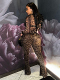 Leopard Print Two-Piece Set