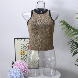 Sparkling Leopard Print Crop Top