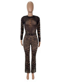 Leopard Print Two-Piece Set