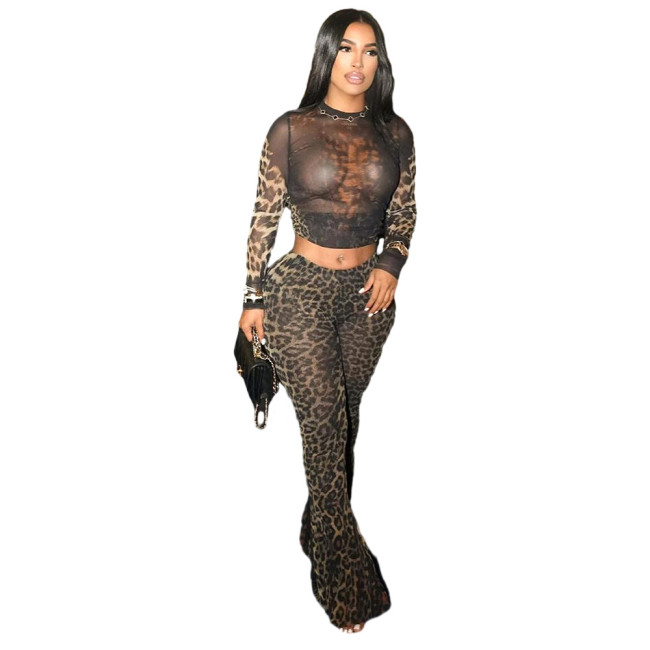 Leopard Print Two-Piece Set