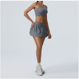Quick-Dry Sports bra Yoga Skirt Set