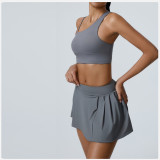 Quick-Dry Sports bra Yoga Skirt Set
