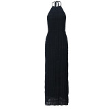 Ruffled Back Tie-Up Maxi Dress