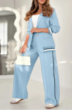 Solid Ribbed Two-Piece Commuter Set