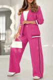 Solid Ribbed Two-Piece Commuter Set