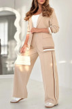 Solid Ribbed Two-Piece Commuter Set
