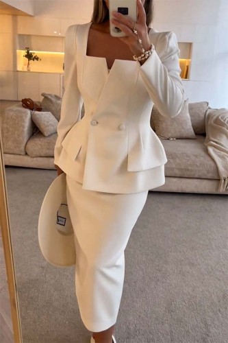 Long Sleeve Commuter Pocket Two-Piece Set