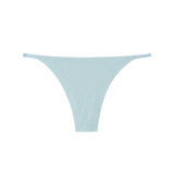 Seamless Ice Silk Thong with Cotton Crotch for Women