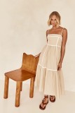 Sweet Floral Midi Slip Dress with Spaghetti Straps