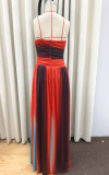 Cross-Back Sleeveless Strapless Hollow-Out Beach Maxi Dress