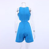 Hollow-Back Cotton-Linen Jumpsuit for a Perfect Vacation