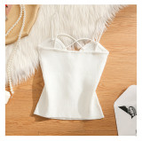 Knitted Strapless Camisoles for Women's Tank Top