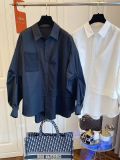 Waffle Layered Look Vintage Oversized Casual Shirt